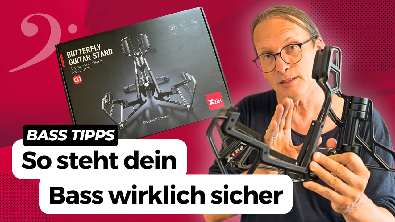 Gitarrenständer für E-Bass und Akustik Bass