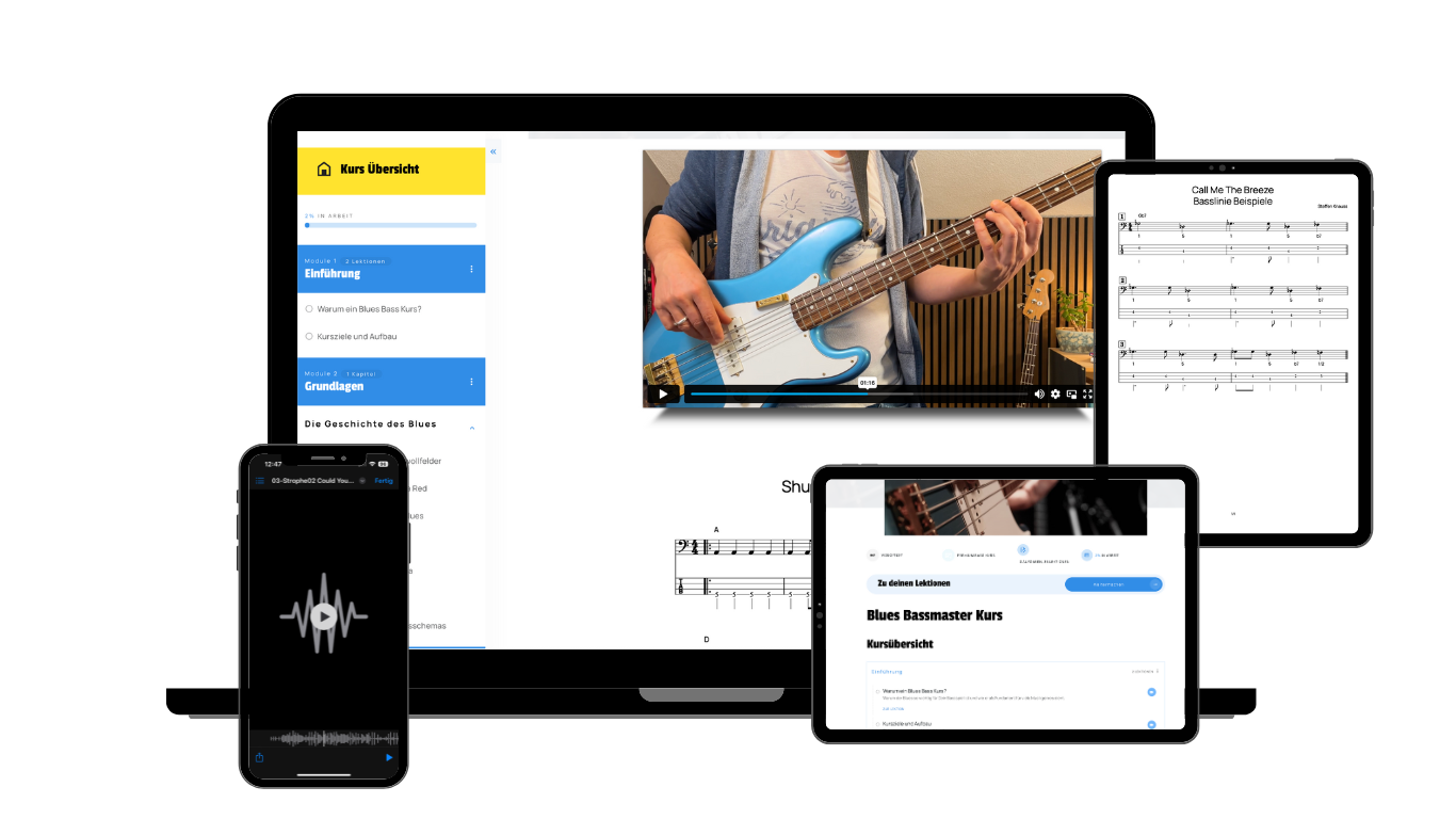 Blues Bass lernen Online Kurs Blues Bass Online Video Kurs